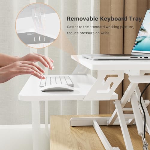 Image of JOY worker 32 inch Standing Desk Converter, Height Adjustable Stand Up Riser