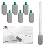 Pumice Stone Toilet Bowl Cleaner with Handle, 1 Wand + 6 Pumice Stones, Clean...