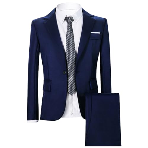 Men's Solid One Button Casual Suit Formal Dress Slim Fit Tuxedo Daily Wedding Business Sports Coat