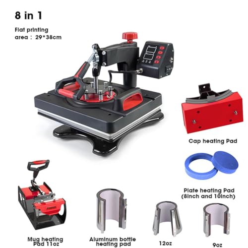 Máquina de grabado térmico combo 8 en 1 digital miniatura 5