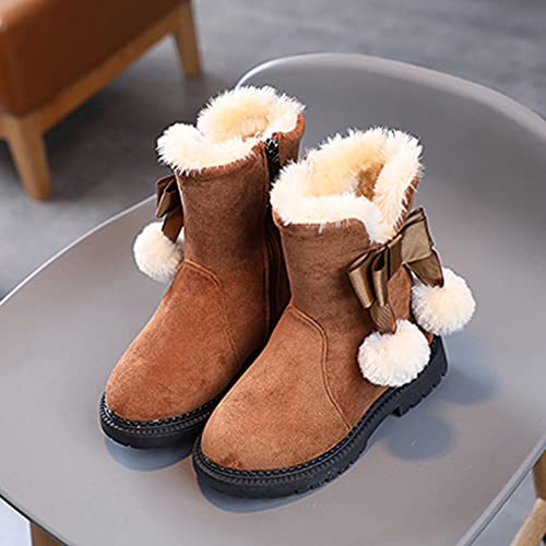 Girls Snow Boots Kids Cute Warm Winter Boots for Girls Plush Booties Fur Lined Non-Slip Shoes with Zipper Comfort for Outdoor Activities2