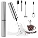 Montalatte Elettrico USB Ricaricabile,Frullino Portatile in Acciaio Inox 304 con 3 Accessori Intercambiabili,Doppia Frusta per Cappuccino,Latte, Matcha,Caffè,Cioccolata Calda immagine