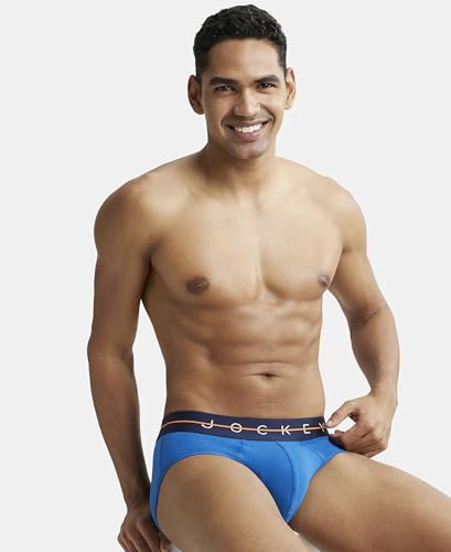 Image of Jockey NY15 Men Super Combed Cotton Elastane Stretch Solid Brief with Ultrasoft Waistband