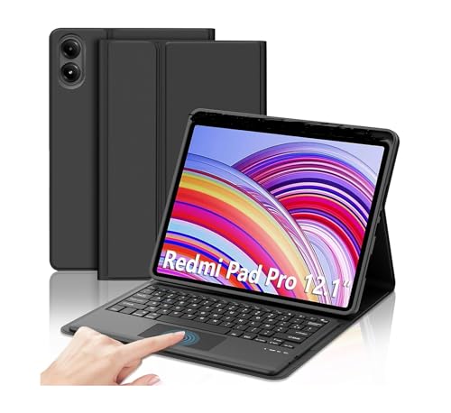 Image of typecase Keyboard Case for Redmi Pad Pro & Pro 5G (12.1 inch) with TRACKPAD,Slim Lightweight Stand Cover,Magnetically Detachable Wireless Bluetooth Keyboard for Redmi Pad Pro & Pro 5G-12.1 Inch ONLY