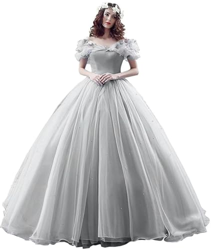 Image of Women's Off Shoulder Quinceanera Ball Gowns Masquerade Princess Long Prom Formal Evening Party Dress