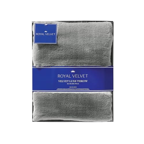 ROYAL VELVET Luxe Faux Rabbit Fur Grey 60x70 Throw in Gift Box by ROYAL VELVET - Image 4