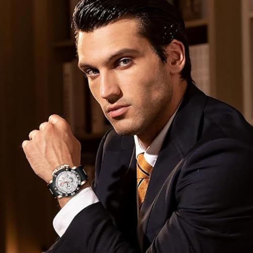 Image of LIGE Unique Mens Wristwatch Fashion Multifunction Chronograph with Calendar Quartz Analog Watch Waterproof Outdoor Sport Watch for Men Casual