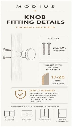 Image of MODIUS Cabinet Knob | Wardrobe & Drawer Knob | Cupboard Knob for Kitchen | Ceramic Rose Gold Finish | Aluminium Cabinet Hardware | Pack of 1 (MS036258)