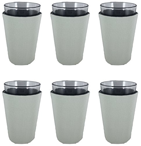 Blank Foam Pint Glass Coolie (6, Gray)