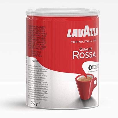 Lavazza Kaffee Qualita Rossa, Espresso Café Tostado, Granos de Café Molido, en Tarro 250g - Imagen 3
