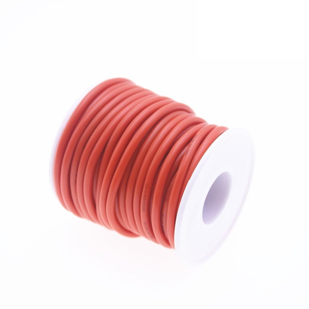 Fil à âme en cuivre 18 AWG 10 mètres câble en silicone souple résistant à la chaleur orange