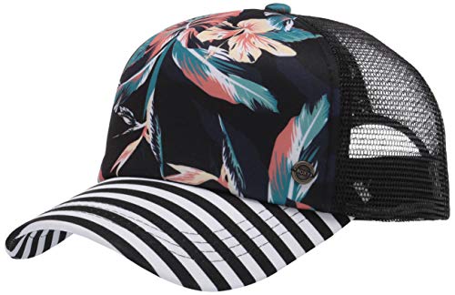 Roxy Junior's Beautiful Morning Trucker Hat, Anthracite Tropical, One Size