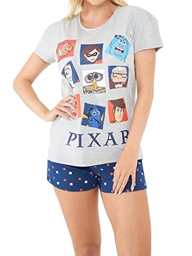 Disney Pijama Corto para Mujer Pixar Toy Story Buscando a Nemo Gli Incredibili Gris XX-Large | Ya disponible en tu tienda friki favorita! En mundofriki.es! Disney Pijama Corto para Mujer Pixar Toy Story Buscando a Nemo Gli Incredibili Gris XX-Large | Ya disponible en tu tienda friki favorita! En mundofriki.es!