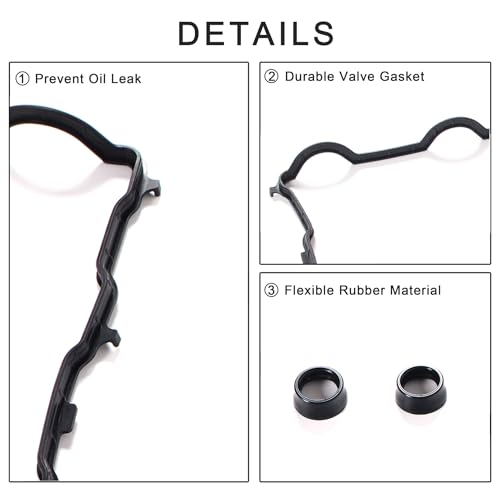 Image of AUCERAMIC VS50751 Valve Cover Gasket Fit for 2013-2021 Subaru BRZ Forester WRX, 2013-2016 Scion FR-S, 2017-2020 Toyota 86 2.0L H4 Replacement # 036-2065, 13270AA250