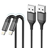 iPhone Ladekabel, Lightning Kabel [2Pack 1M+1M] iPhone Schnellladekabel MFi Zertifiziert, Nylon Fast...