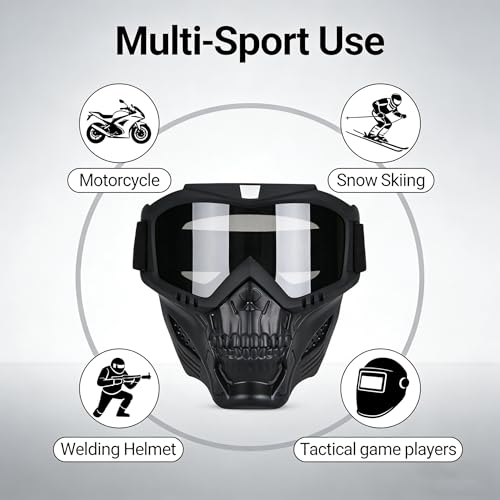 Image of Motorcycle Face Mask Full Face,Dirt Bike Goggles Motocross, ATV, Offroad, Riding Racing Goggles for Men Women