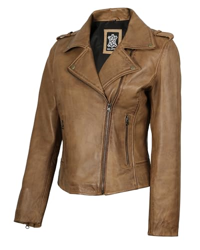 Veste en cuir de style asymétrique pour femmes idéale pour vos sorties citadines