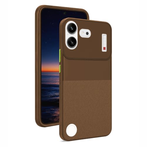 Image of AIBEX Premium Back Cover Case Compatible for Nothing 4B | Scratch & Drop Tested Shockproof Matte Texture Case with Soft Microfibre Lining | Slim Fit Cover with Anti-Scratch - Brown