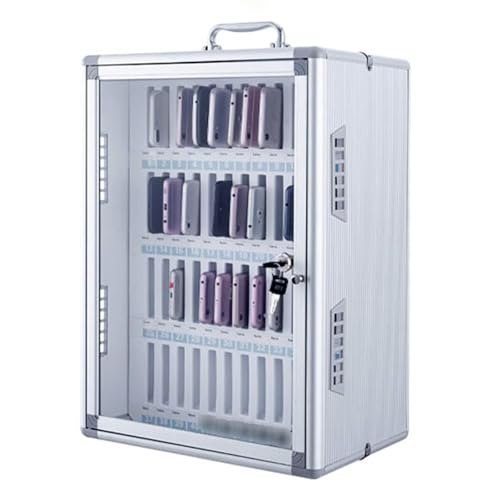 QINGYAN Handyschrank Aus Aluminiumlegierung, An Der Wand Montierte Handybox Mit Lüftungslöchern, Geeignet for Büros, Schulen Und Fabriken