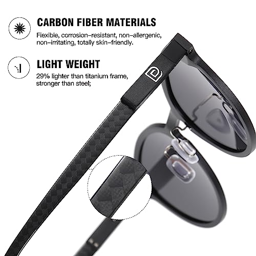 DUCO Mens Polarized Sunglasses for Men, Ultra Lightweight Carbon Fiber Sun Glasses UV Protection UV400 Shades DC30174