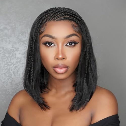 Quantum Love 13x4 Straight Bob Lace Frontal Wigs Braided Wigs