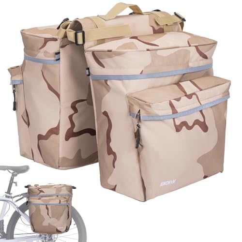 ANCHOM 34L Water-Resistant Bike Panniers for Rear Racks