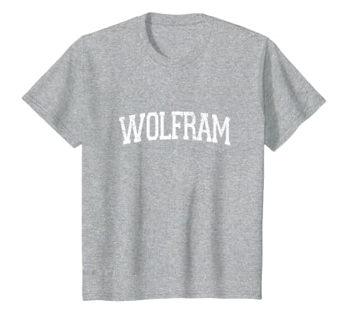 Vintage Personalized Name Classic Wolfram T-Shirt, Youth, Heather Grey, 2T