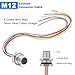 M12 Aviation Sensor Cable 8 Pin,Hamadap M12 Industrial Sensor Connector UnShielded Wire,A Coded 16mm Waterproof Front Mount Cable 0.2M 2 Sets (8-Pin,Straight,Male)