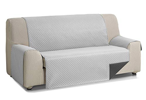 Martina Home Diamond Cubre Sofa Acolchado Reversible, Gris - Antracita, 2 Plazas