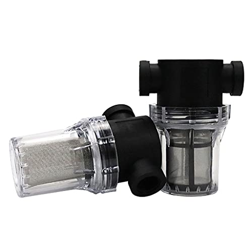 VNsdSD Filtro de tubería 1 Pieza 1/2 '' 3/4 riego jardín, prefiltro impurezas del Sistema plástico, Agua doméstica acuicultura(0.5 Inch 40 Mesh in)