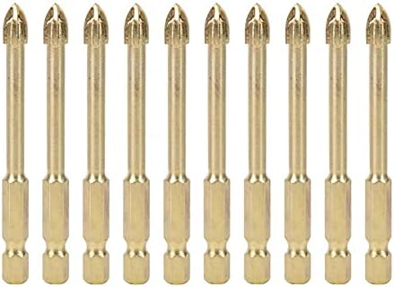 Drill Bits For Wood Cutter Triangular Twisted Drill Bits For Carbide Hex Shank Cross Drill Bit For Ceramic Tiles DIY Woodworking Tools Hand Tools - (Hole Diameter: 12mm)