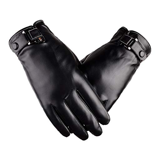 Alexvyan Anti Slip (Inside Fur) Snow and Wind Proof Soft Warm Winter Gloves for Riding, Cycling, Byke, Bike, Motorcycle for Men Boy (Imported Leather)