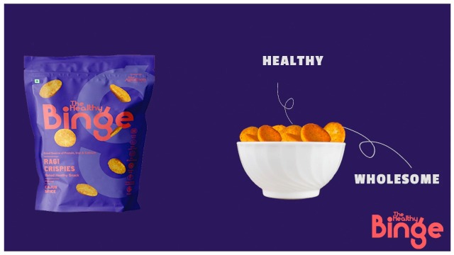 The Healthy Binge Ragi Chips | Millet Healthy Snacks | No Palm Oil | Protein Rich | Baked, Not Fried | Snack For Weight Loss | Cajun Spice | 40 g Per Pack | Pack of 6