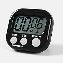 Digital Kitchen Timer Magnetic Backing Stand, Timers for Baking, Kitchen, Study, Exercise Training, Count up&Count down Clock Loud Alarm