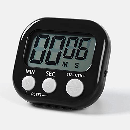 Digital Kitchen Timer Magnetic Backing Stand, Timers for Baking, Kitchen, Study, Exercise Training, Count up&Count down Clock Loud Alarm