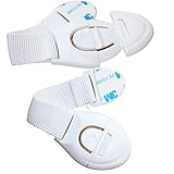 Schranksicherung Schubladensicherung Kindersicherung Türsicherung mit Kunststoffband Premium Kleber, ohne Bohren weiß