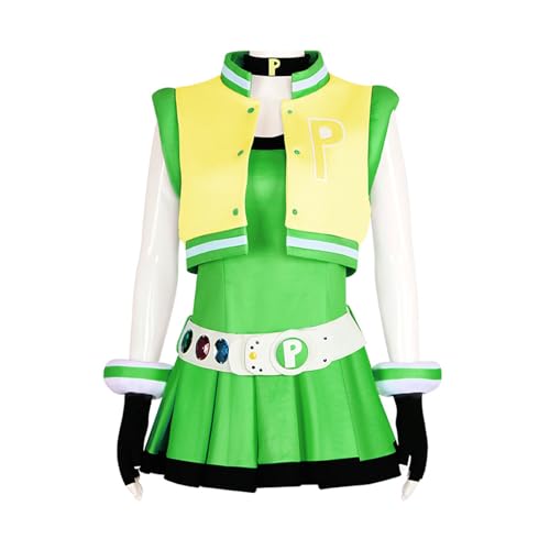 lovtuwr Disfraz De Cosplay Powerpuff Girlsz Disfraz De Anime para Halloween Carnaval Festival(Size:XXXL,Color:Botón de Oro)