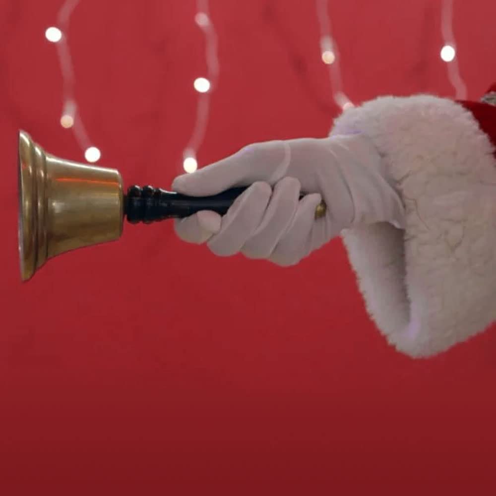 Campana de Navidad Dorada, Accesorio para Disfraz de Papá Noel