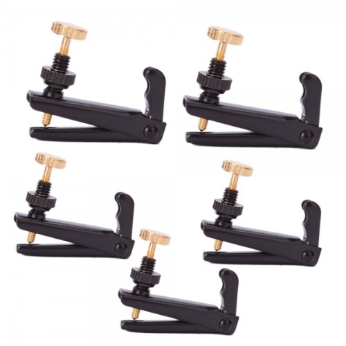 USA Seller 5 Pcs 3/4 -4 /4 Violin String Adjuster Fine Tuner Black
