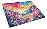 Caroline's Treasures DAC1459LCB Snapdragon in Color Glass Cutting Board Large Decorative Tempered Glass Kitchen Cutting and Serving Board Large Size Chopping Board