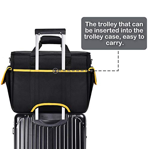 CAB55 Sewing Machine Case, Sewing Machine Carrying Bag with Removable Padding Pad, Tote Bag for Sewing Machine and Extra Sewing Accessories, Black, 17 x 10.25 x 13.25 inches, Compatible,unique