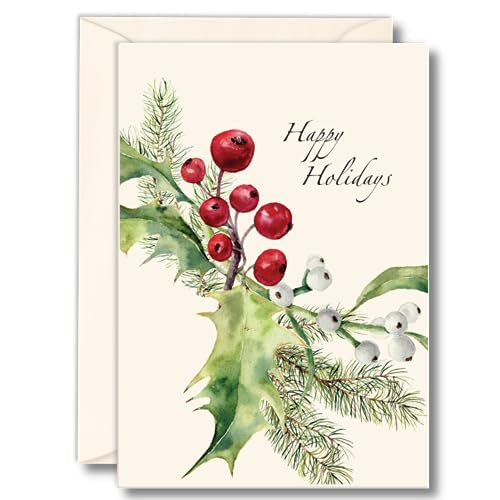 Image of Earth Sky + Water - Winterberries Notecard Set - 8 Blank Cards with Envelopes