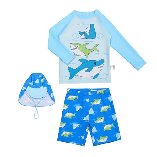 Chapeau de soleil et maillot de bain garçon pour protéger la peau sensible