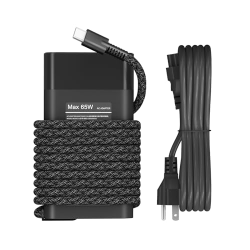 New Slim 65W USB C Laptop Charger for HP Spectre X360,Envy X360,Chromebook,Elite X2,EliteBook X360,HP Spectre/EliteBook/Envy/ZBook/Chromebook Type C AC Adapter Travel Power Cord
