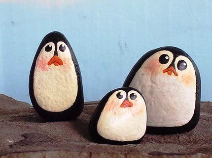 RM 3 Cute Penguin Pebbles Beautiful Painting Drawing Written Quote Product Buy from RAMESHWARAM Marble