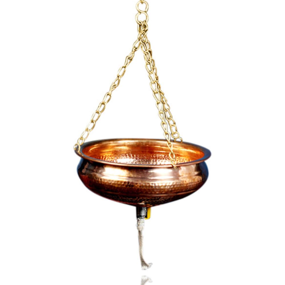DHYANA Shirodhara Topf aus Kupfer mit Wasserhahn Panchakarma Ayurveda