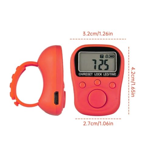 Image of 70 Lakh Naam Japa Counter |Comes with 70 Lakh Naam Japa Feature, Led Light, Date & Time Feature in It for Chanting & Meditation (Red)