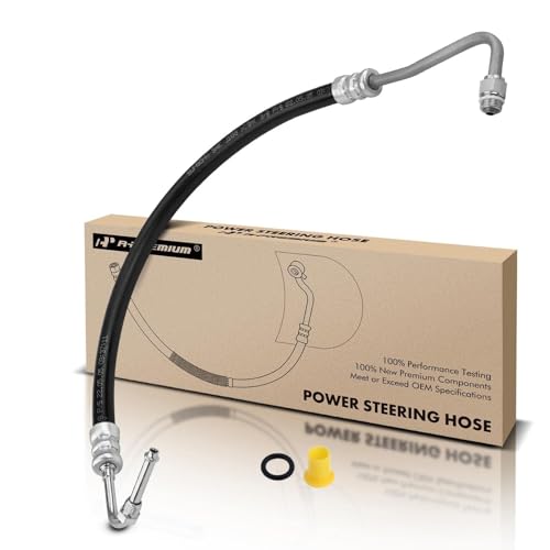 A-Premium Power Steering Pressure Hose Line Assembly Compatible with Ford F-250 F-350 F-450 F-550 Super Duty, 1999-2004, Excursion 2000-2004, with O-ring, Hydraulic Brake Booster To Gear