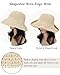 Womens Crochet Straw Sun Hat with Wide Brim – Soft Foldable Floppy Beach Hat for Summer (US, Alpha, One Size, Beige)