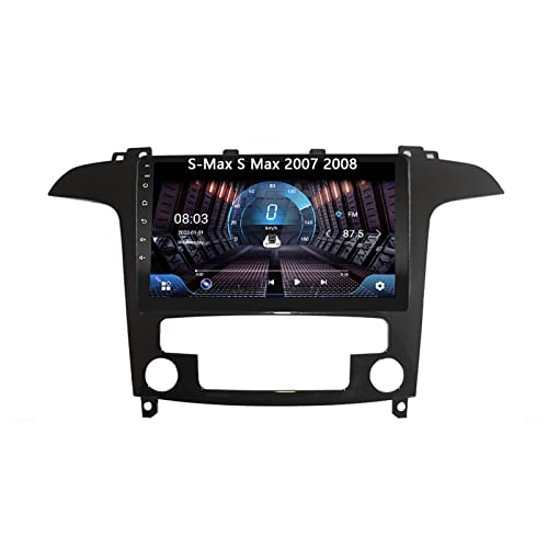 Android 10 autoradio doppel din mit 9 zoll touchscreen multimedia für s-max s max 2007 2008 autoradio bluetooth mit rückfahrkamera & lenkradfernbedienung freisprecheinrichtung